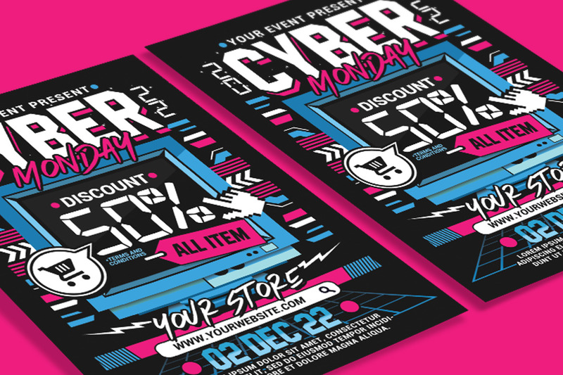 Modello Volantino Evento Cyber Monday - Caratteristiche Immagine 3