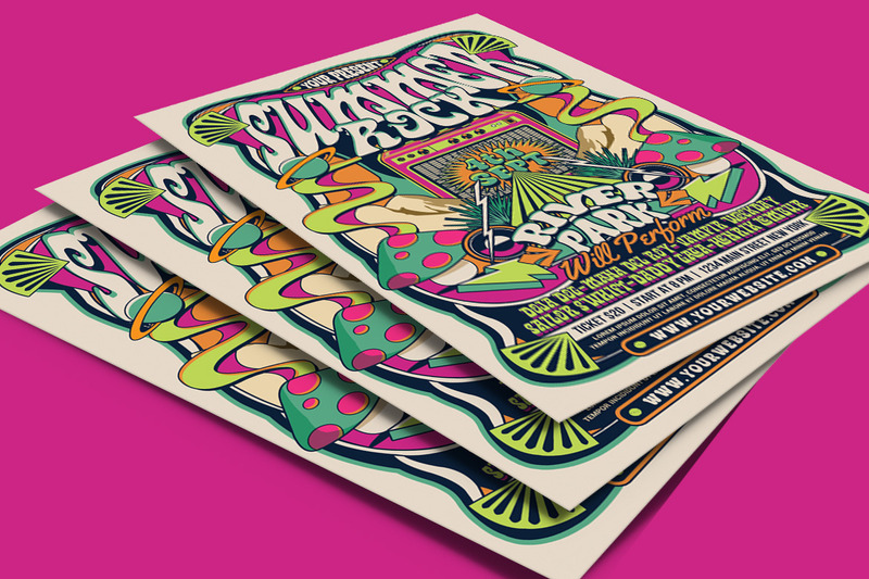 Retro Summer Rock Music Flyer - Features Image 4