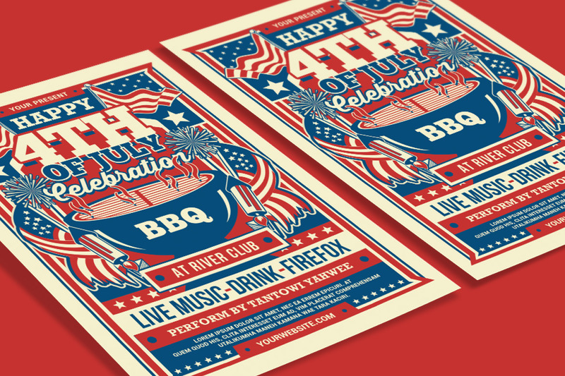 Modèle de dépliant pour la fête du barbecue du 4 juillet - Caractéristiques de l’image 3