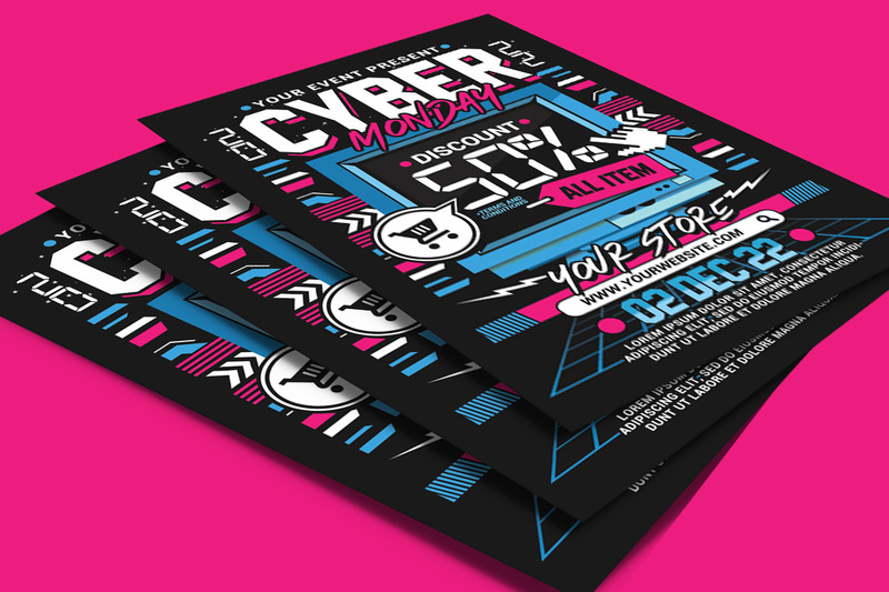 Modello Volantino Evento Cyber Monday - Caratteristiche Immagine 4