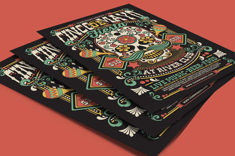 Cinco De Mayo Fiesta Flyer Poster Template - Features Image 4