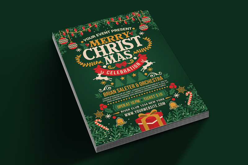 Christmas Party Celebration Flyer Template - Features Image 2