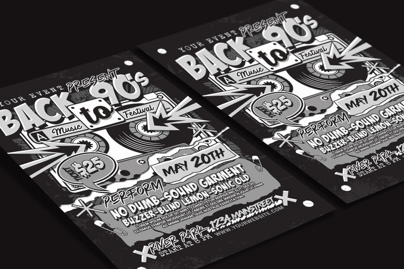 Back to 90's Music Retro Flyer - Features Image 3