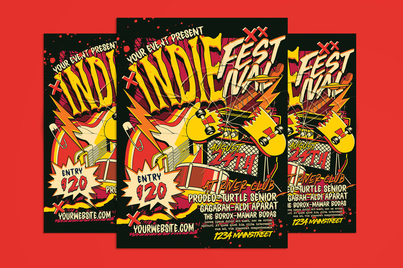 Indie Music Festival Flyer template - Features Image 1