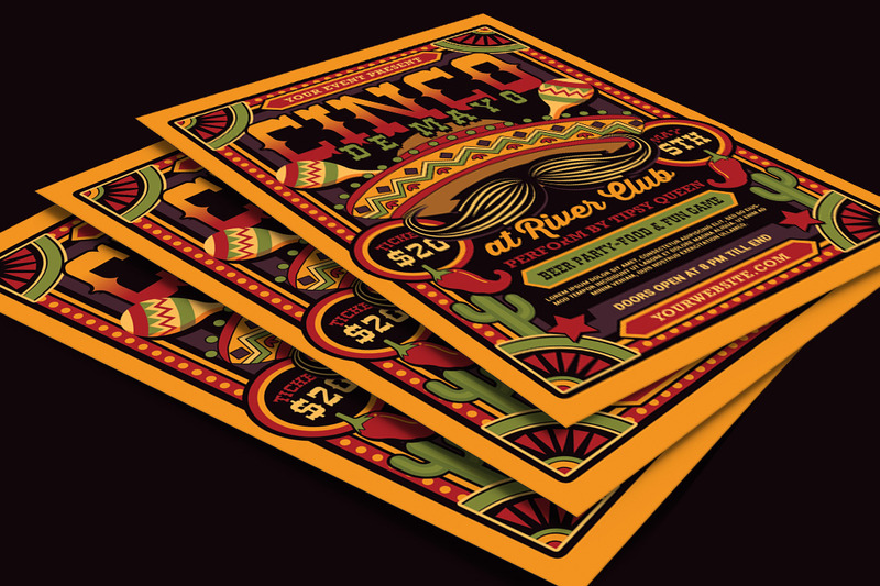 Modèle d'Affiche de Flyer Cinco De Mayo - Caractéristiques de l’image 3