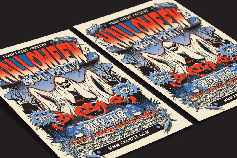 Halloween Night Party Flyer Poster - Features Image 3
