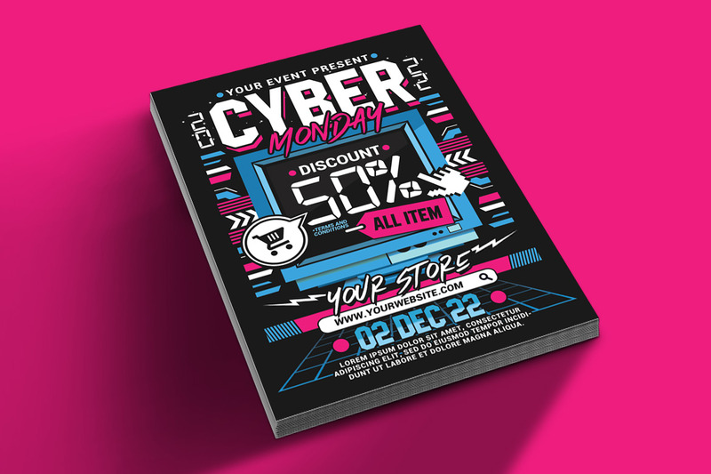 Modello Volantino Evento Cyber Monday - Caratteristiche Immagine 2