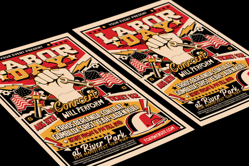 Labor Day Flyer affischmall - Features Image 3