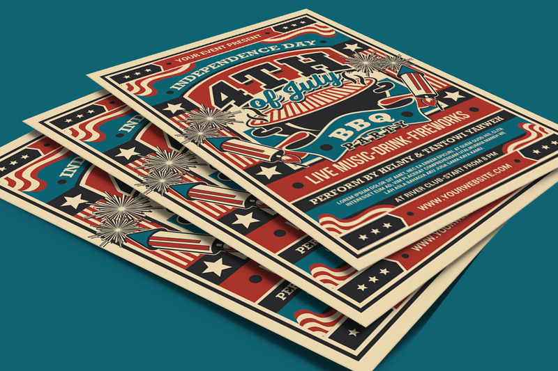 Modèle d'affiche de la fête du barbecue du 4 juillet - Caractéristiques de l’image 4