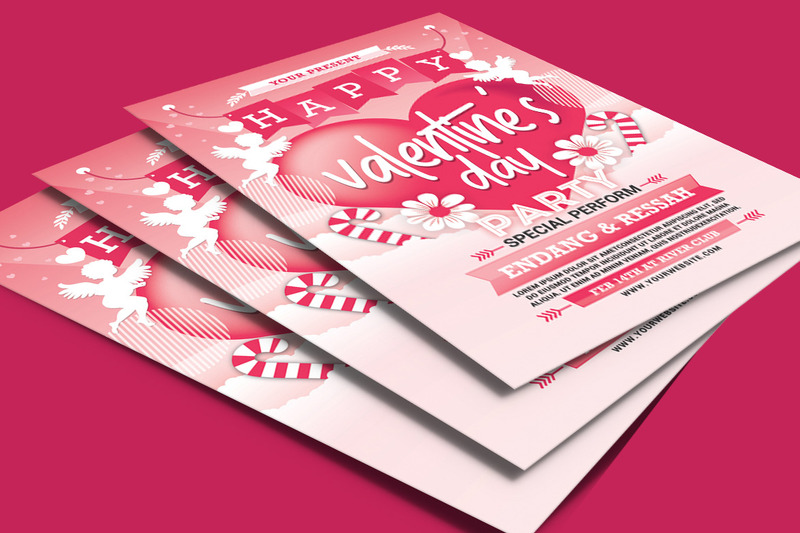 Valentin-napi party szórólap sablon - Features Image 4