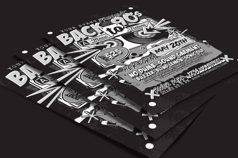 Back to 90's Music Retro Flyer - Features Image 4