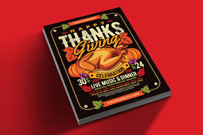 Dépliant de célébration du dîner de Thanksgiving - Caractéristiques de l’image 2