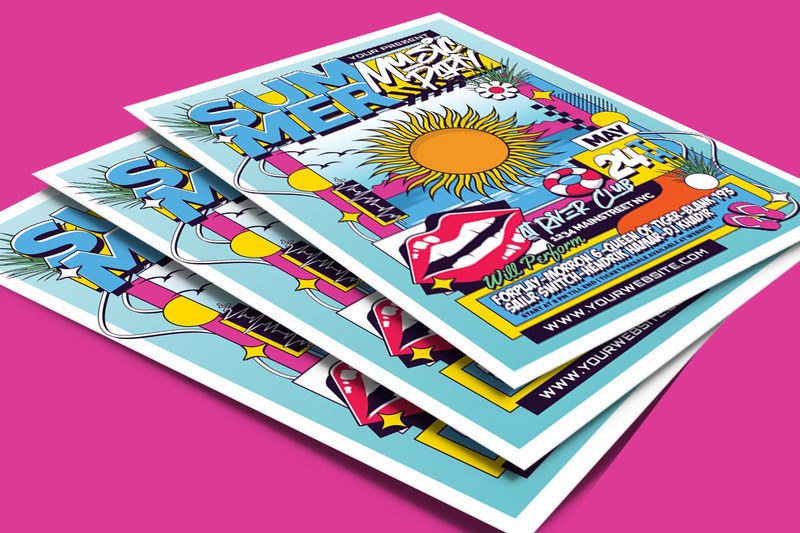 Modèle de Flyer de fête de la musique d'été - Caractéristiques de l’image 4