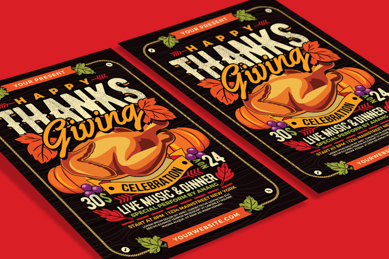 Dépliant de célébration du dîner de Thanksgiving - Caractéristiques de l’image 3