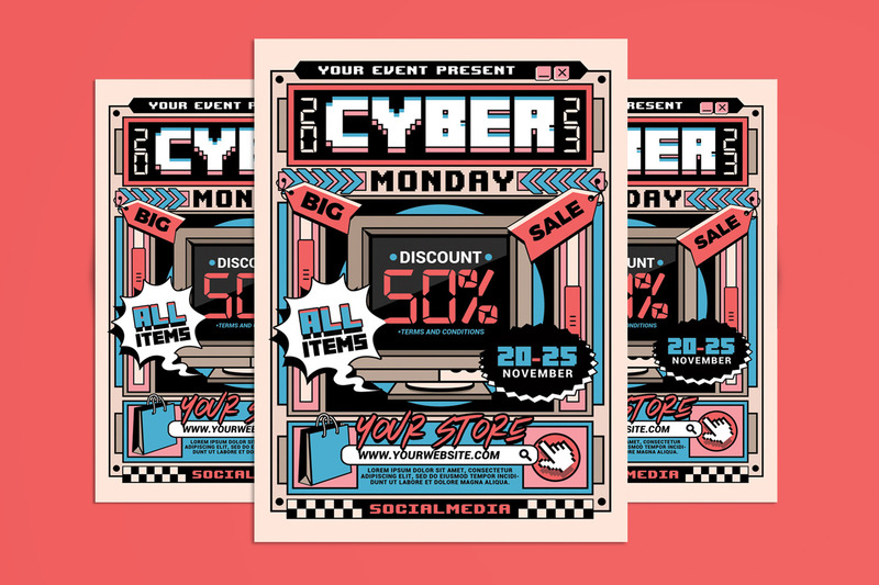 Cyber Monday Rea Event Flyer Mall - Features Image 1