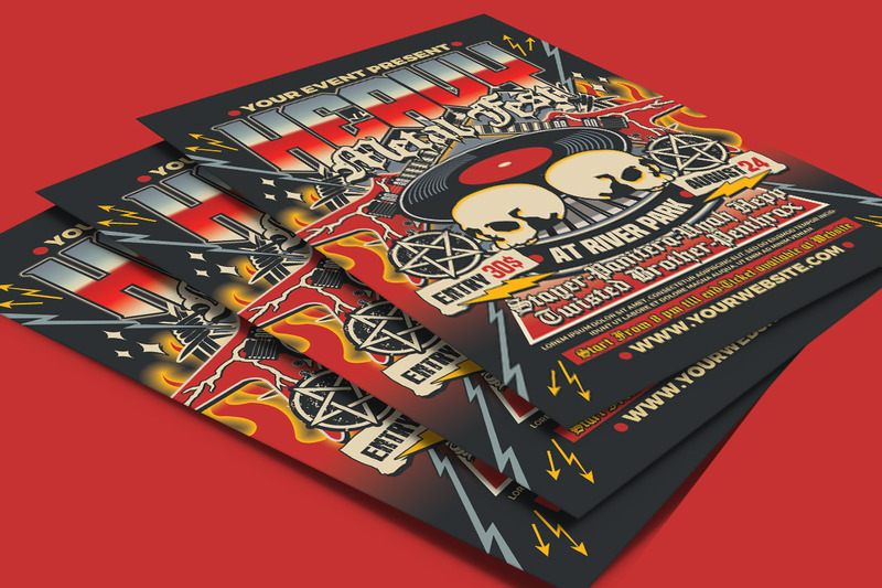 Heavy Metal Music Flyer Template - Features Image 4