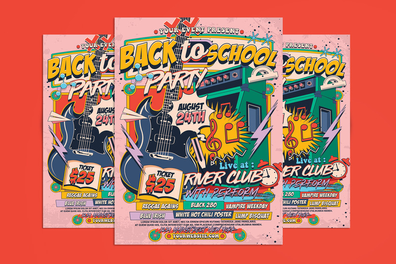 Affiche de dépliant de fête de rentrée scolaire - Caractéristiques de l’image 1