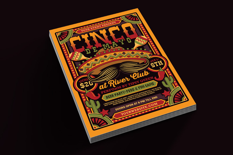 Modèle d'Affiche de Flyer Cinco De Mayo - Caractéristiques de l’image 2