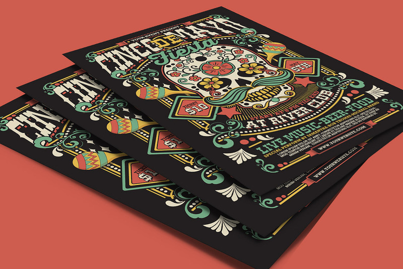 Cinco De Mayo-dödskalleflygblad - Features Image 2