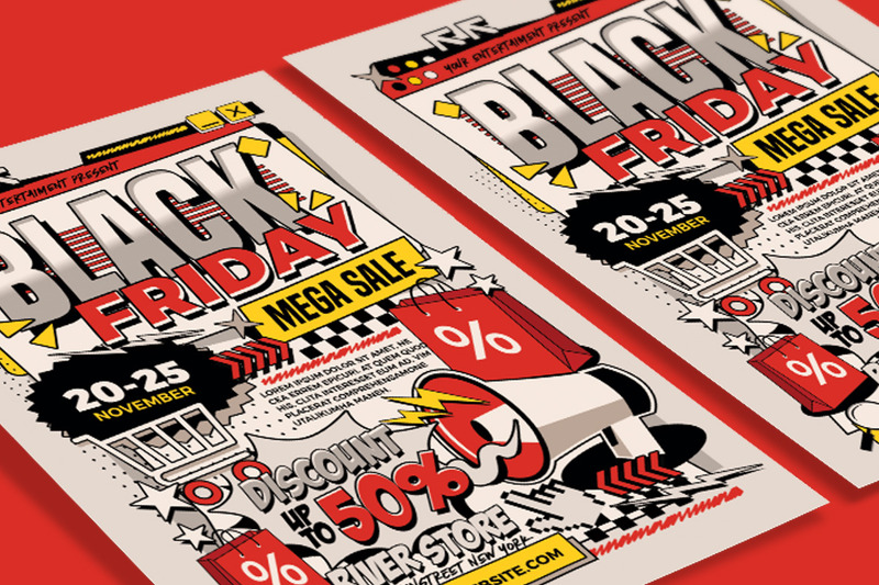 Plantilla de póster - volante de venta de viernes negro - Características Imagen 3