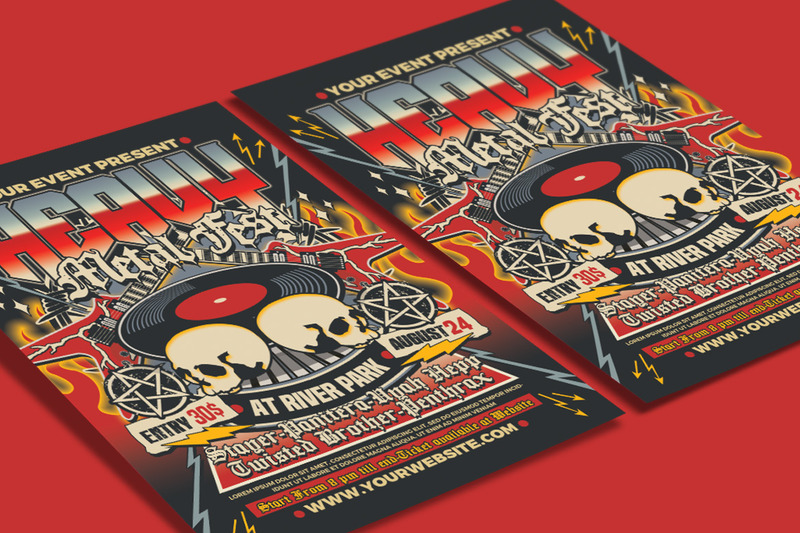 Heavy Metal Music Flyer Template - Features Image 3