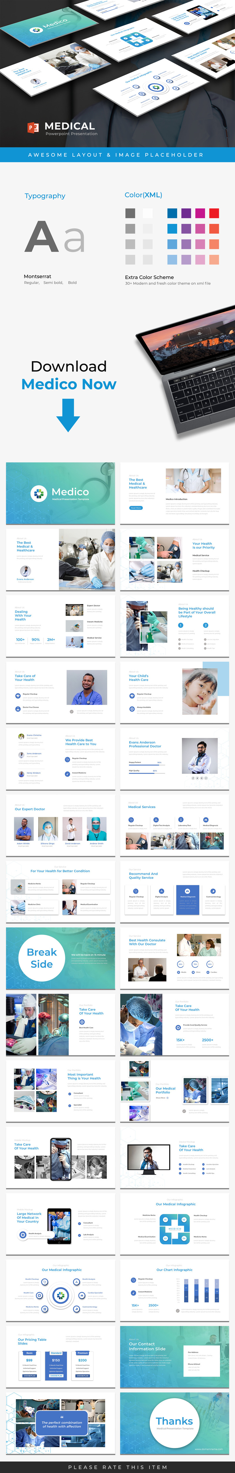 Medico-Medical PowerPoint Presentation Template - Features Image 1