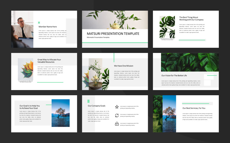 Matsuri Minimalist Presentation PowerPoint Template - Features Image 1