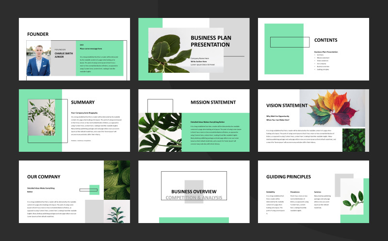 商业计划书介绍PowerPoint模板 - Features Image 1