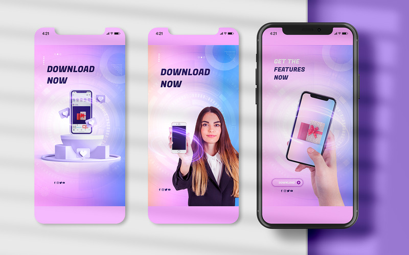 История в социальных сетях Templates-App-Tech-020-02-22 - Features Image 2