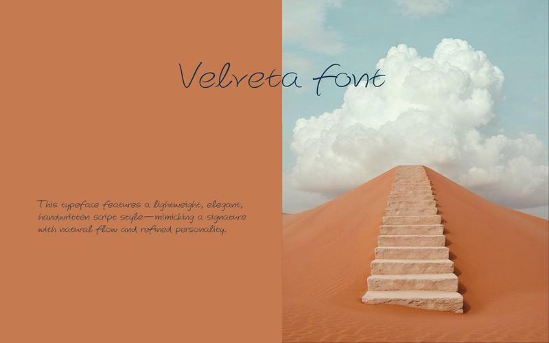 Velveta font-Light-075-25 - Features Image 1
