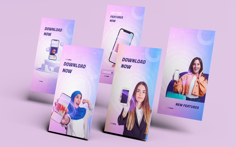История в социальных сетях Templates-App-Tech-020-02-22 - Features Image 1