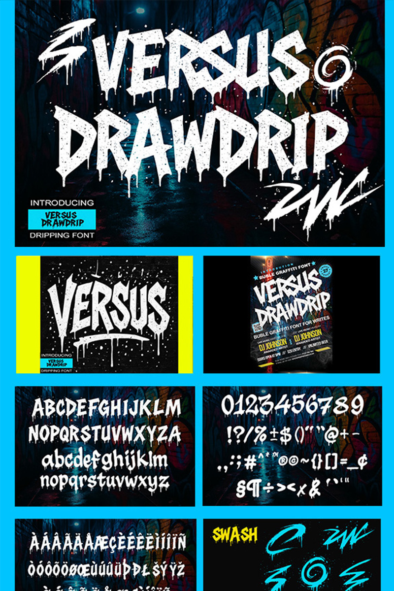 Шрифт Raw Dripping Graffiti - Features Image 1