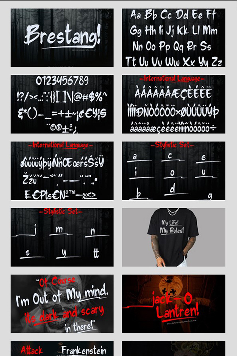 Font- Brestang Thriller brush style - Features Image 1