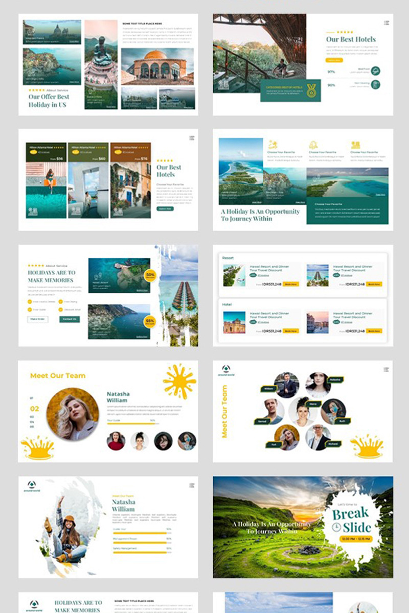 Company Profile Travel and Tourism Google Slide Template - Features Image 1