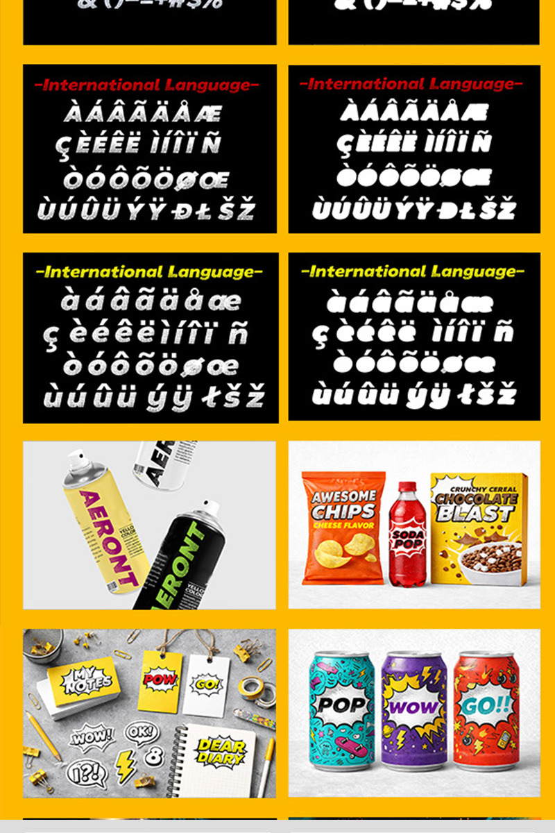 Polotónové popové písmo Retro - Features Image 1