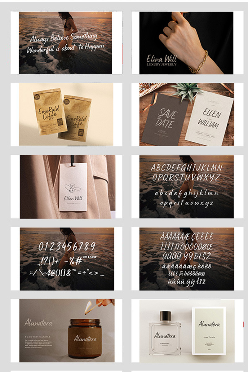 Alunatera handwriting Font - Features Image 1