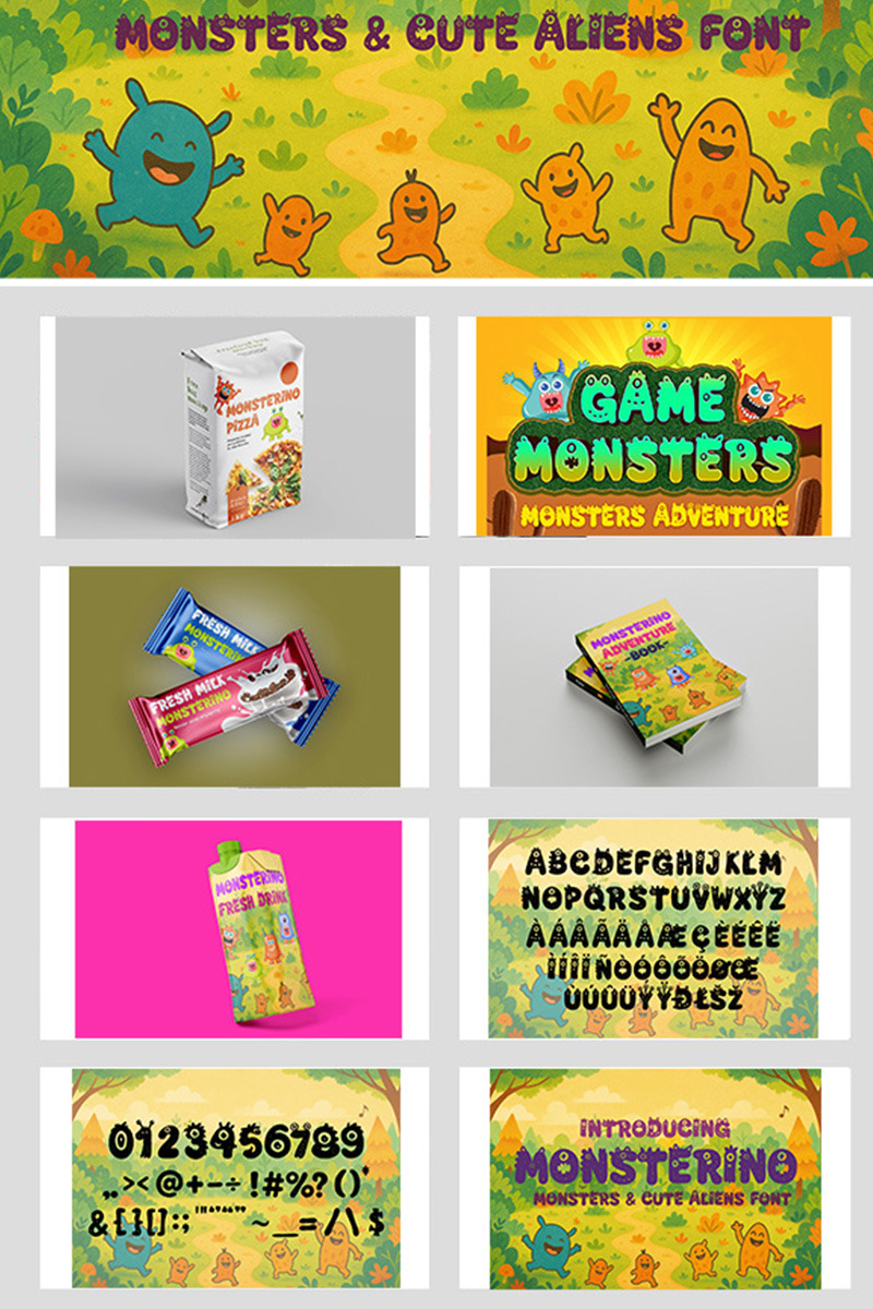 Monsterino Children Kids Font - Features Image 1