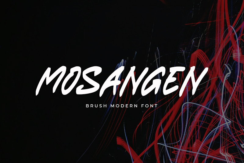 Mosangen - современный шрифт Brush - Features Image 1