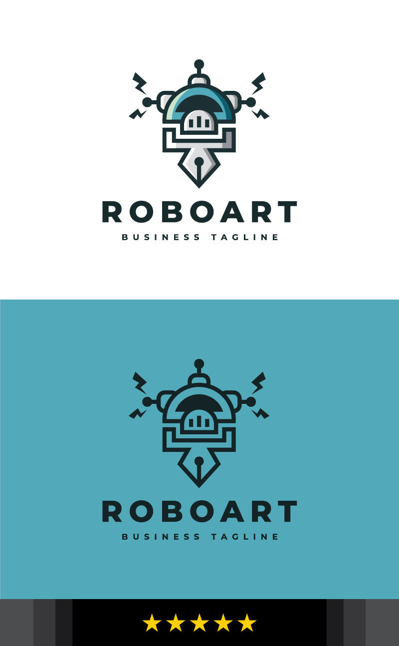 Шаблон логотипа Smart Robot Art - Features Image 1