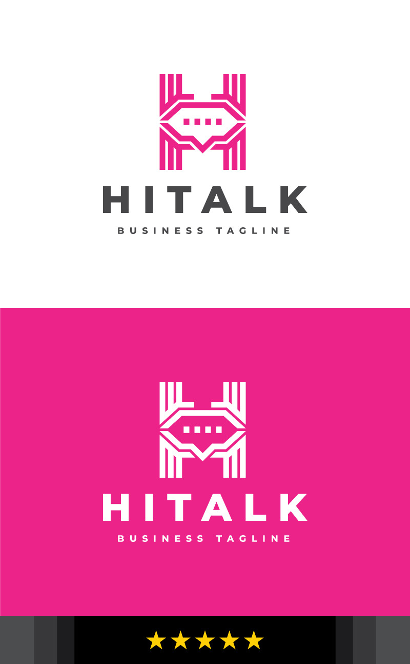 Hitalk - Modèle de logo lettre H - Caractéristiques de l’image 1