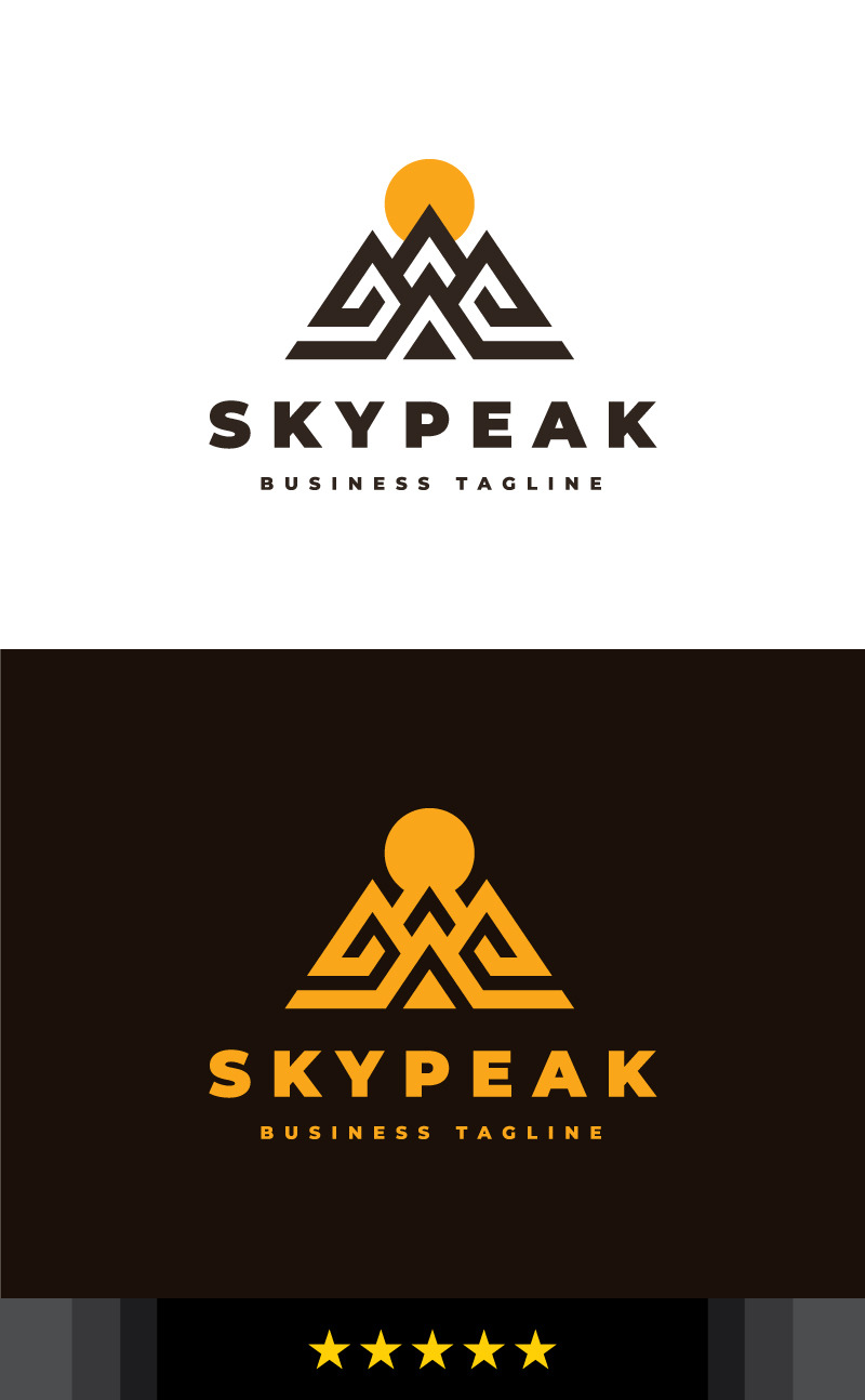 Modèle de logo de montagne de pointe - Caractéristiques de l’image 1
