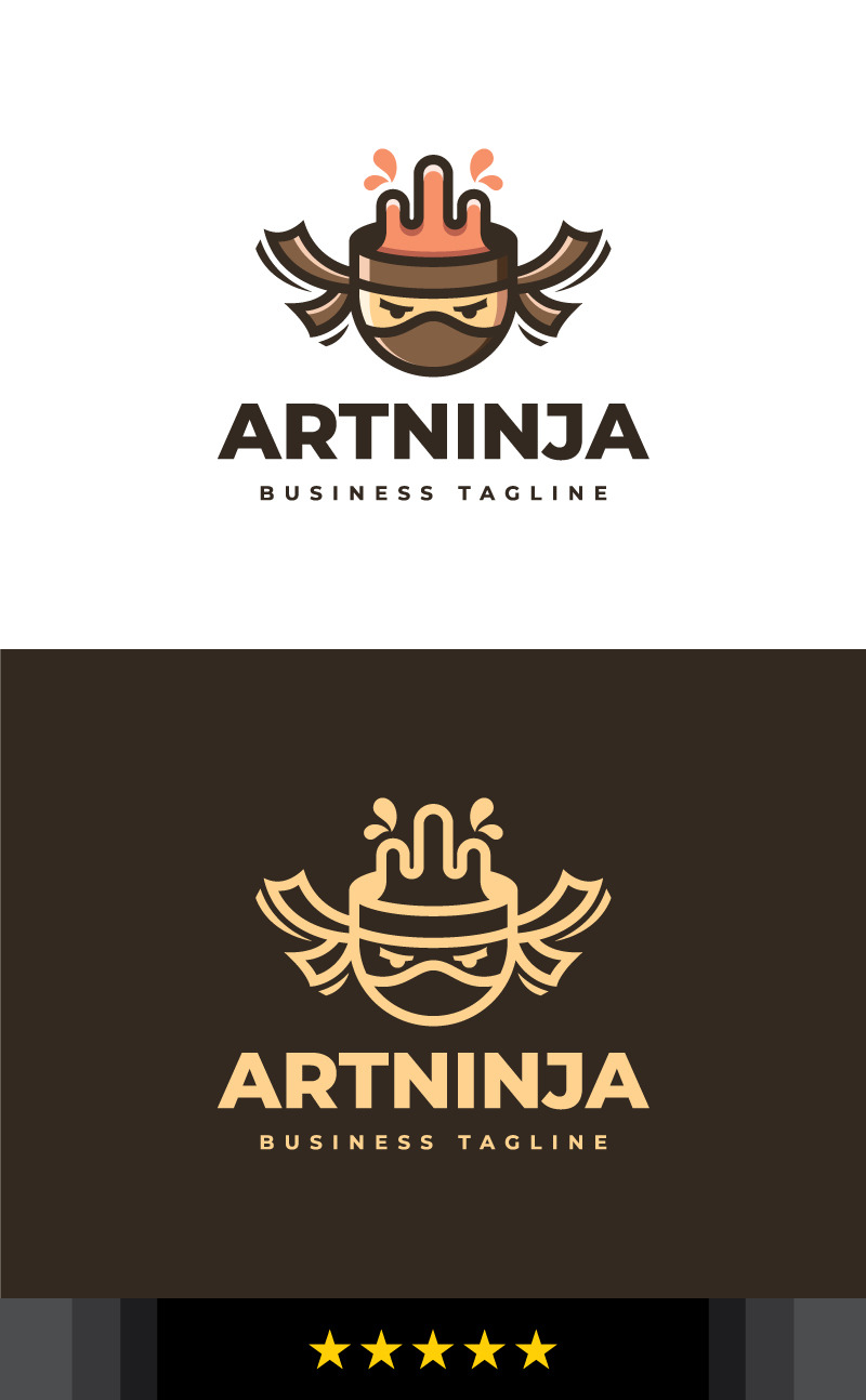 Kreativ Ninja-logotypmall - Features Image 1