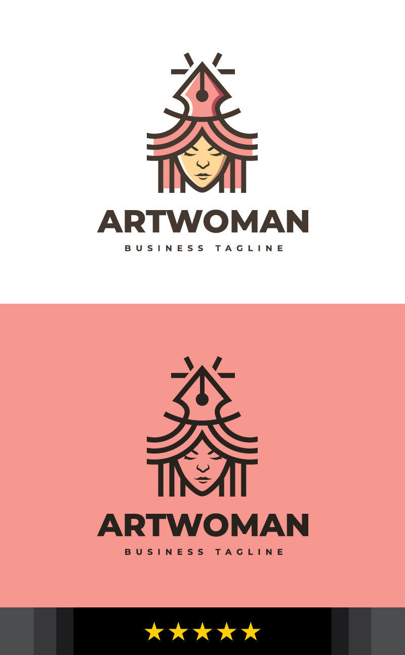 Beauty Art Woman Logo Template - Features Image 1
