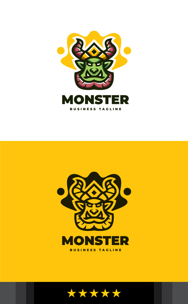 Kung Monster logotyp mall - Features Image 1