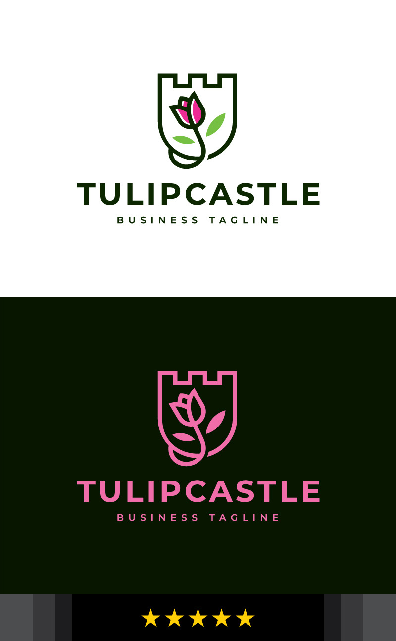 Szablon logo zamku tulipanowego - Obraz funkcji 1