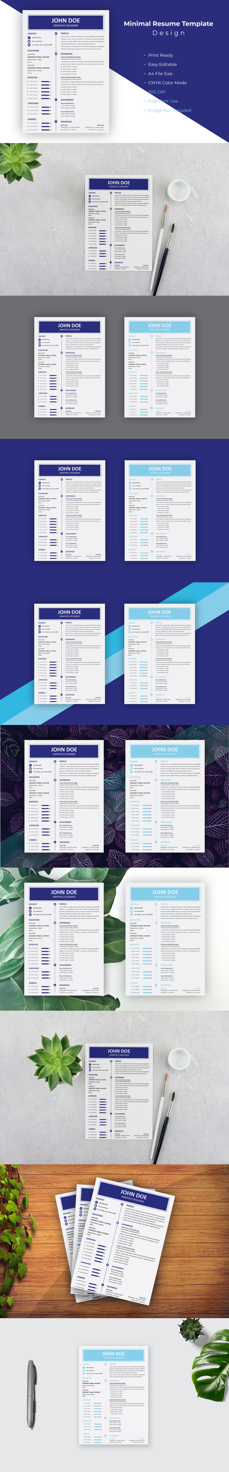 Modern & Minimal Resume Template - Features Image 1