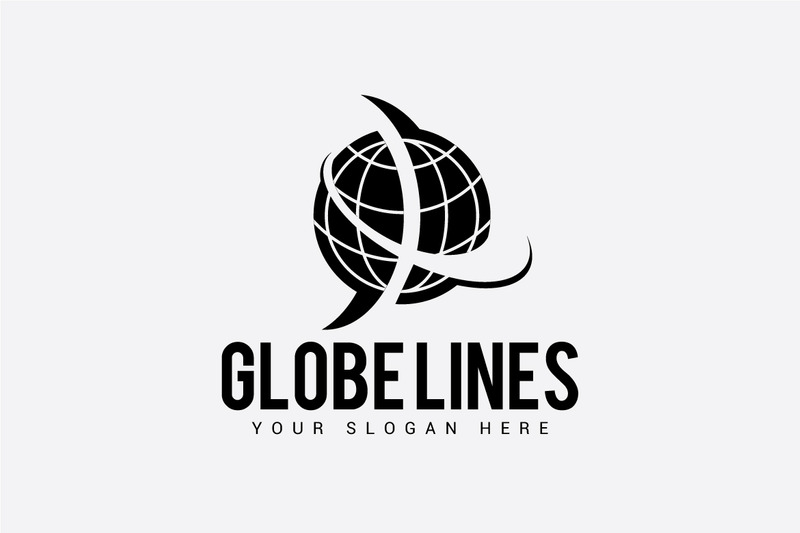 GLOBE LINES Logo Design Template 366556 TemplateMonster