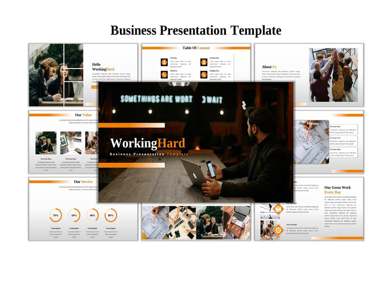 WorkingHard - Creative Business Powerpoint Template - Features Image 1