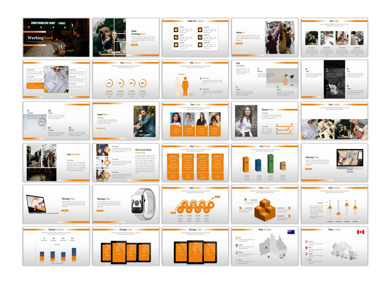 WorkingHard - Yaratıcı İşletme Google Slaytları Şablonu - Features Image 2