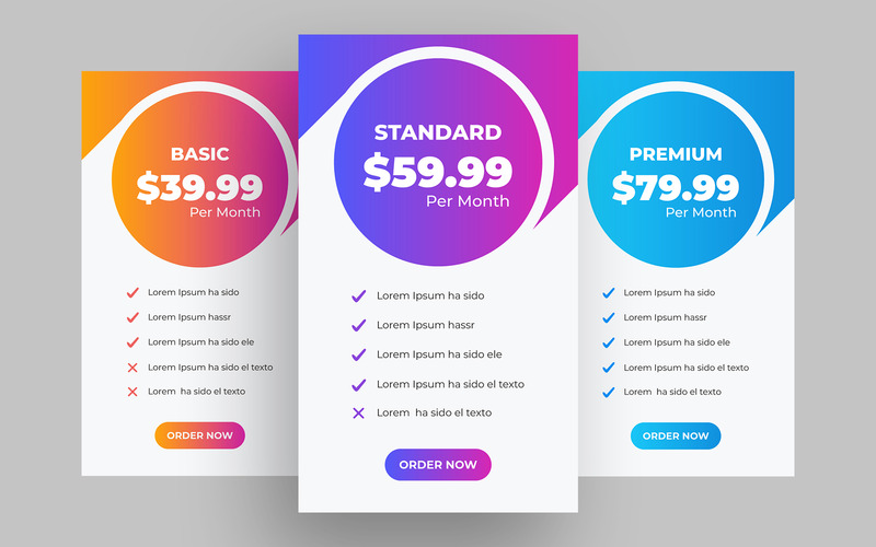 Prissättningstabell UI-element Design Ver-9 - Features Image 1
